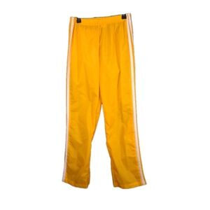Vintage Asics Tiger 70's Yellow Nylon Track Active Athletic Pants Men's Medium